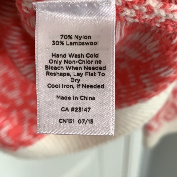 Talbots size small petite patterned lambs wool crew neck sweater classic - Picture 3 of 7